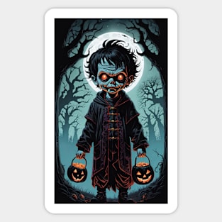 Trick or Treat Zombie Kid Sticker